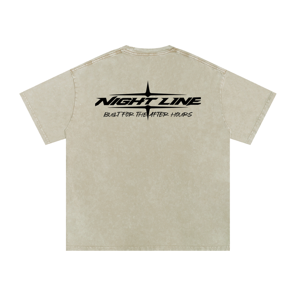 Cream Washed Built For The After Hours T- Shirt