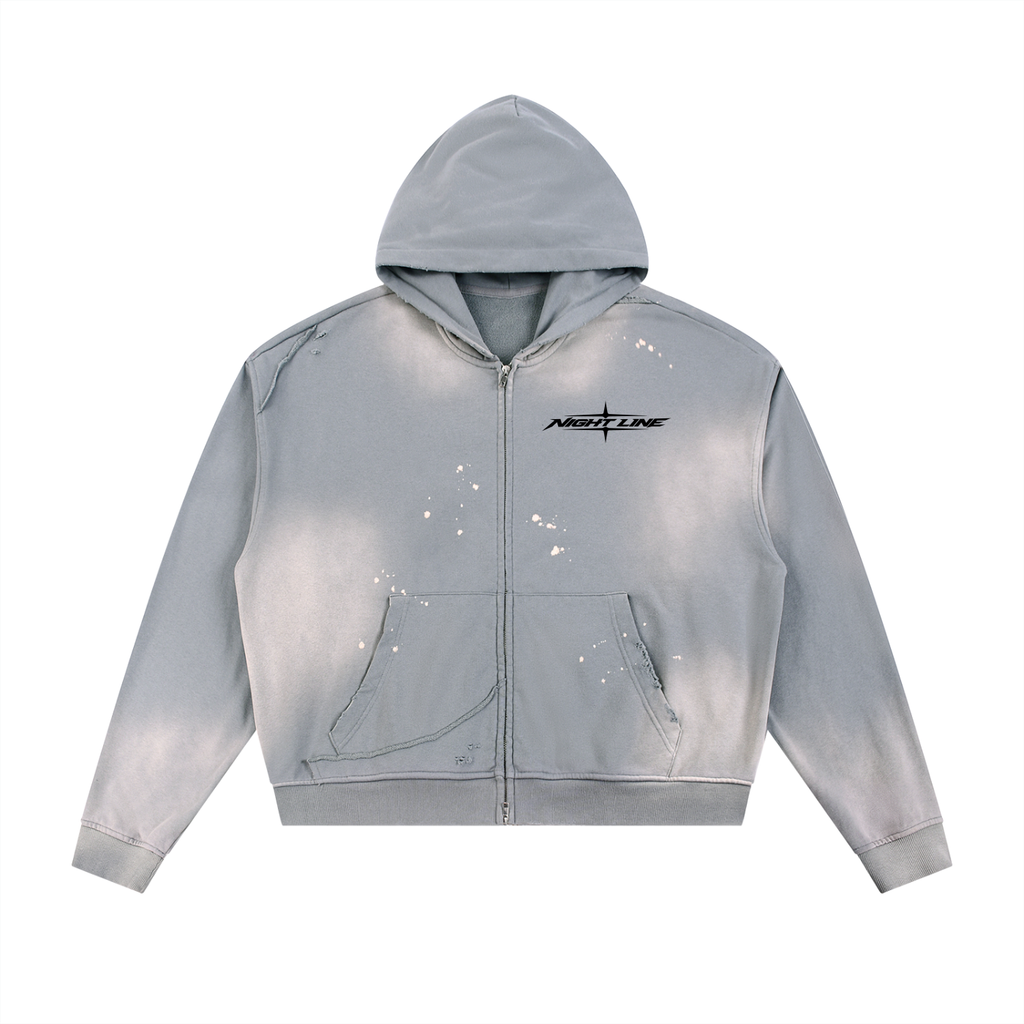 Grey Built For The After Hours Zipup