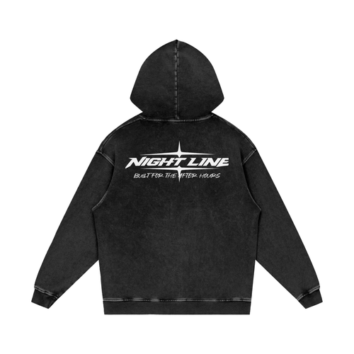 Black Washed Built For The After Hours Hoodie