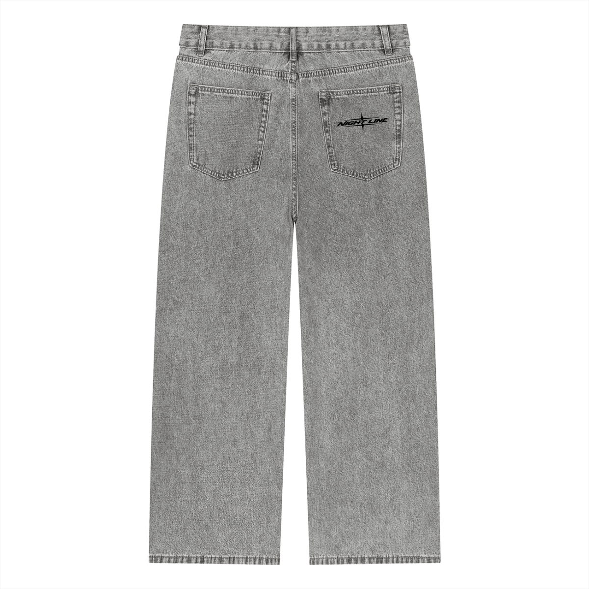 Gray Built For The After Hours Baggy Jeans