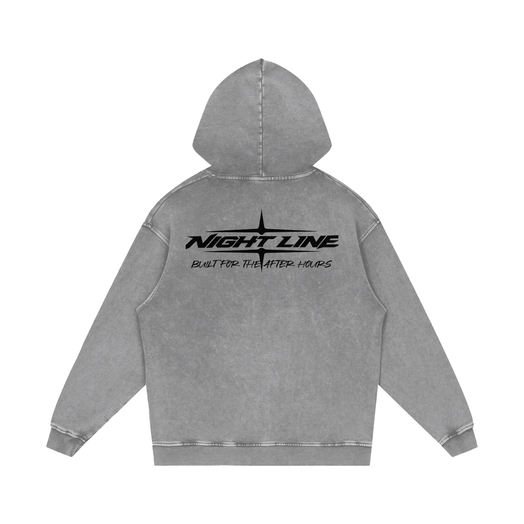 Grey Washed Built For The After Hours Hoodie
