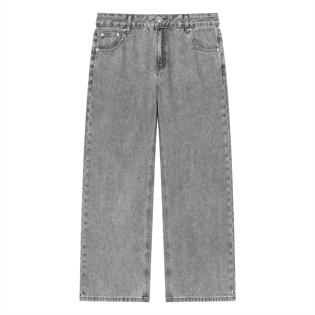 Gray Built For The After Hours Baggy Jeans