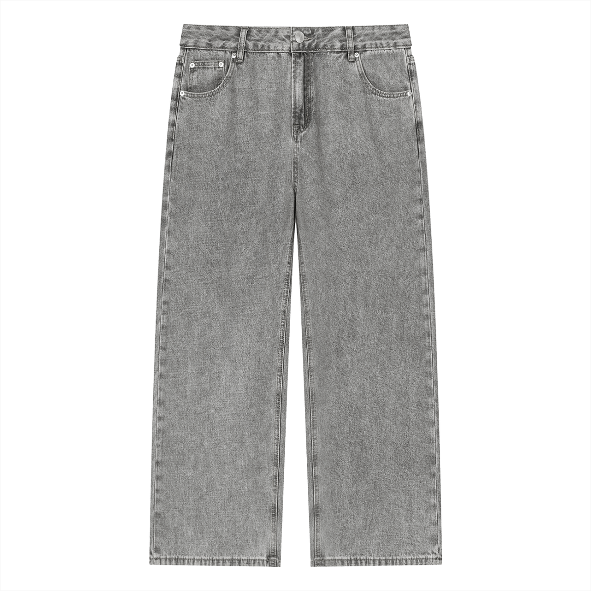 Gray Built For The After Hours Baggy Jeans